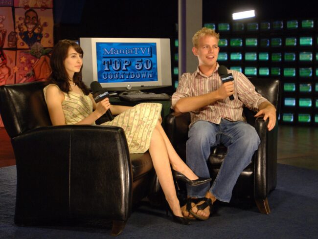 VJ's Christy and Matt at the maniaTV Denver Studio