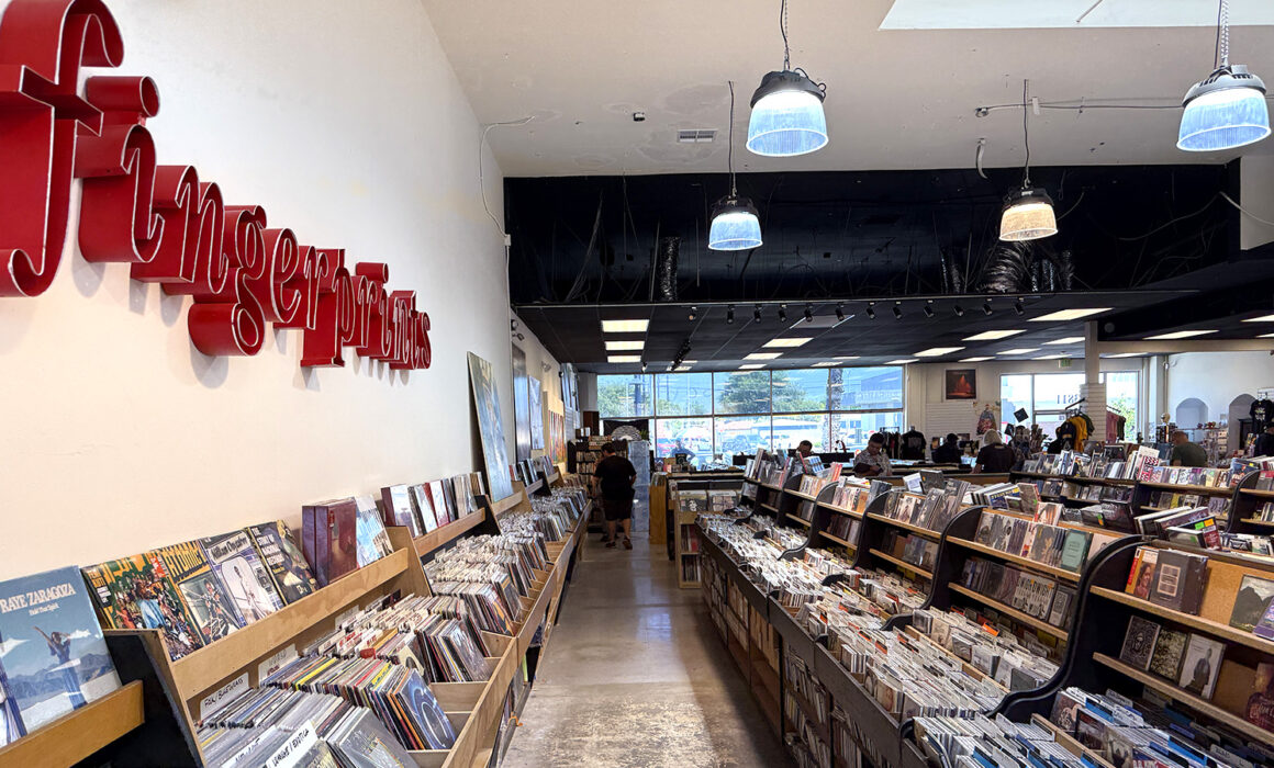 Interior of the new Fingerprints Music location in the Bixby Knolls neighborhood of Long Beach, CA