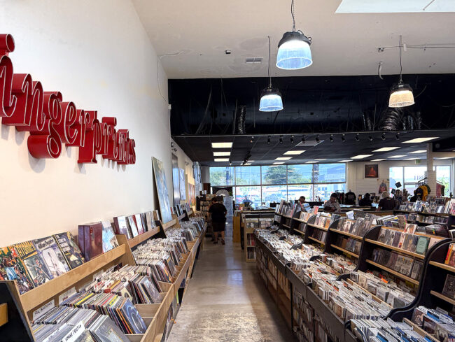 Interior of the new Fingerprints Music location in the Bixby Knolls neighborhood of Long Beach, CA