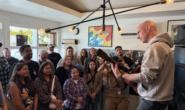 Isaac Slade acoustic in-store performance