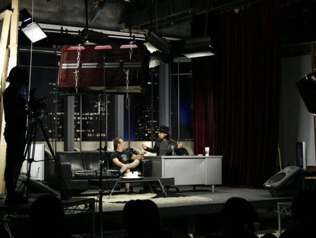 Dave Navarro and Todd Newman on the Spread TV Season 3 set at maniaTV