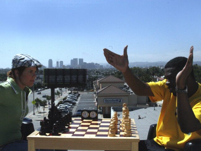 Rooftop Chess: Samantha Maloney Vs The GZA - ManiaTV studio in Los Angeles, CA