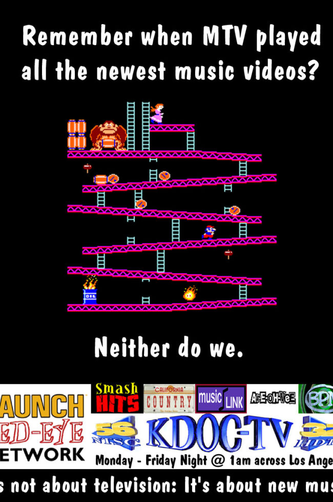 Launch Red-Eye Network Poster - Music Link Smash Hits California Country Are-Oh-Vee BPM