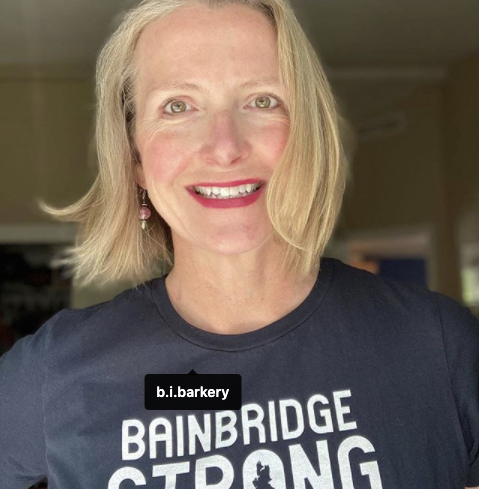 Community Activation: B I Barkery Post modeling Bainbridge Strong t-shirt