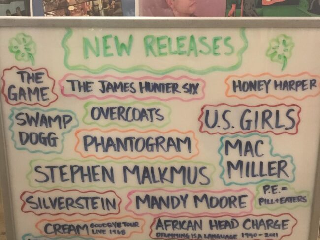 Fingerprints Music Long Beach New Releases Board