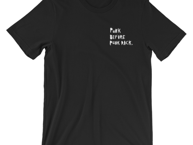 punk before punk rock embroidered t-shirt