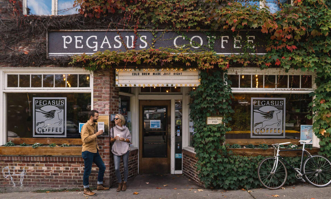 Pegasus Coffee House Exterior - Bainbridge Island, WA