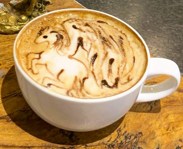 Pegasus latte art