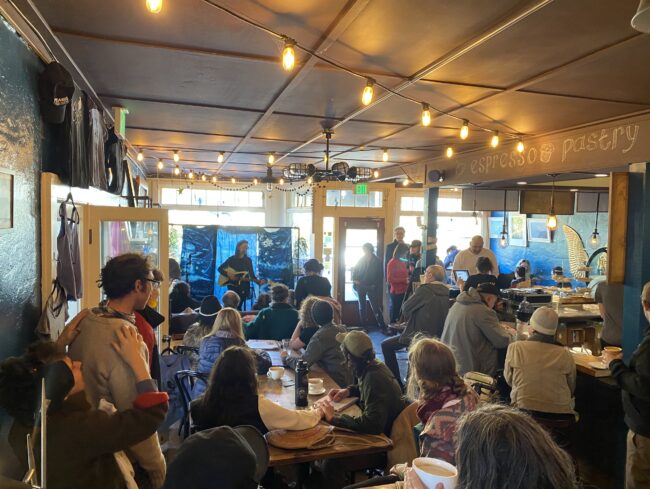 Live music at the Pegasus Coffee House