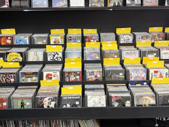 CD display at Rockin' Ruby's Bainbridge store