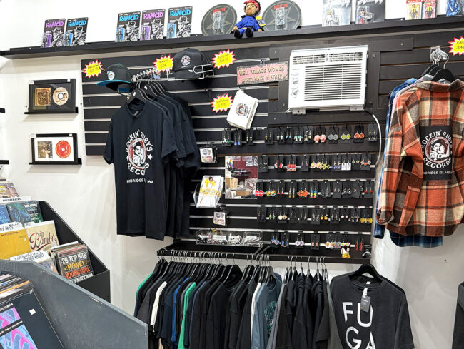 Ruby's merch and accessories at the Bainbridge store