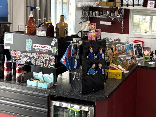 Espresso bar in association with Pegasus Coffee at Ruby's Bainbridge Island store