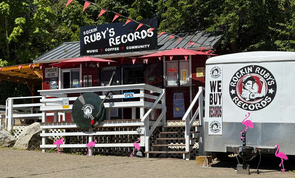 Rockin' Ruby's Records store on Bainbridge Island, WA