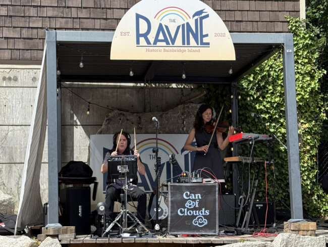 Can of Clouds live on the Ravine Stage at Ruby's Bainbridge store