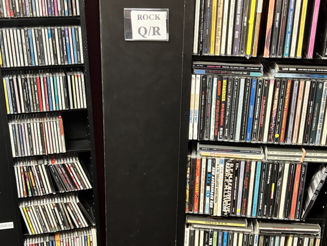 CD racks at Rockin' Ruby's Records in Poulsbo, WA